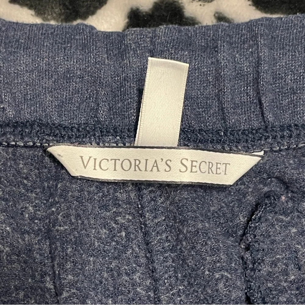Victoria’s Secret Cotton Blend Fleece Drawstring Pants Joggers w/ Zipper Pockets